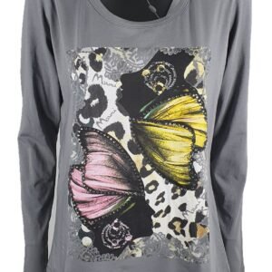 Maglia Donna Jersey Cotone con Stampa ed Applicazione