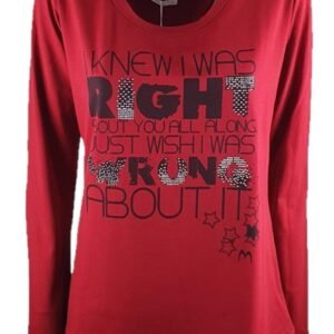 Maglia Donna Jersey Cotone con Stampa ed Applicazione