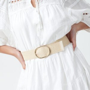 C-23240 - Cintura Donna Rafia con Fibbia in metallo