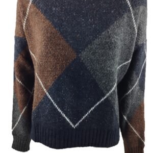 Maglione girocollo vestibilità oversize - rombi multicolore