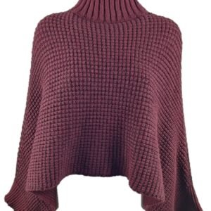 Maglia turtleneck oversize con texture waffle