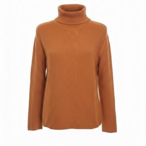 Maglia in 100% Lana con Lavorazione Punto Riso e Dettaglio Treccia